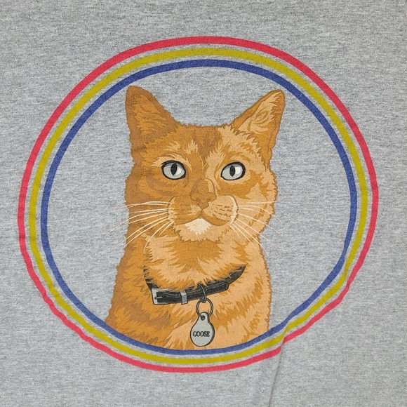 Marvel Captain‎ Marvel Men's T-Shirt XL Gray Goose the Cat - Picture 2 of 8